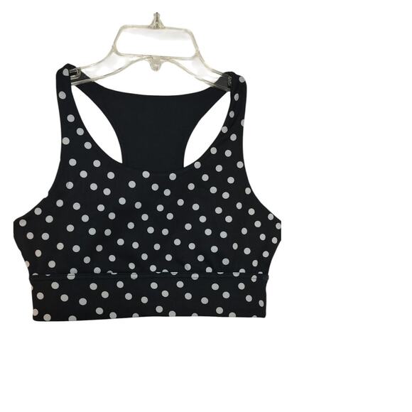4008) Max Studio Performance Polkadot Leo Reversible Sports Bra Size Small - Picture 2 of 8